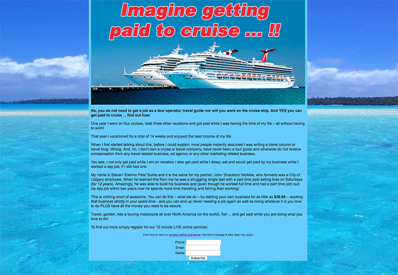 cruise - Web Page